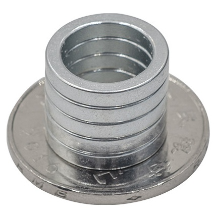 Zn Plated Circular Ring Magnets - 15mm x 2.5mm