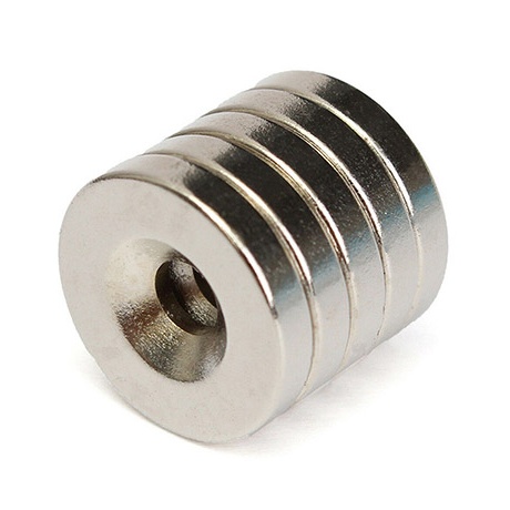 Customized Round Countersunk Magnets - 12mm x 3mm thick 4mm hole