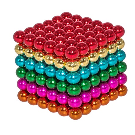 Toy: 5mm magnetic balls 216 pcs N35 Grade Colorful MOQ 100 sets